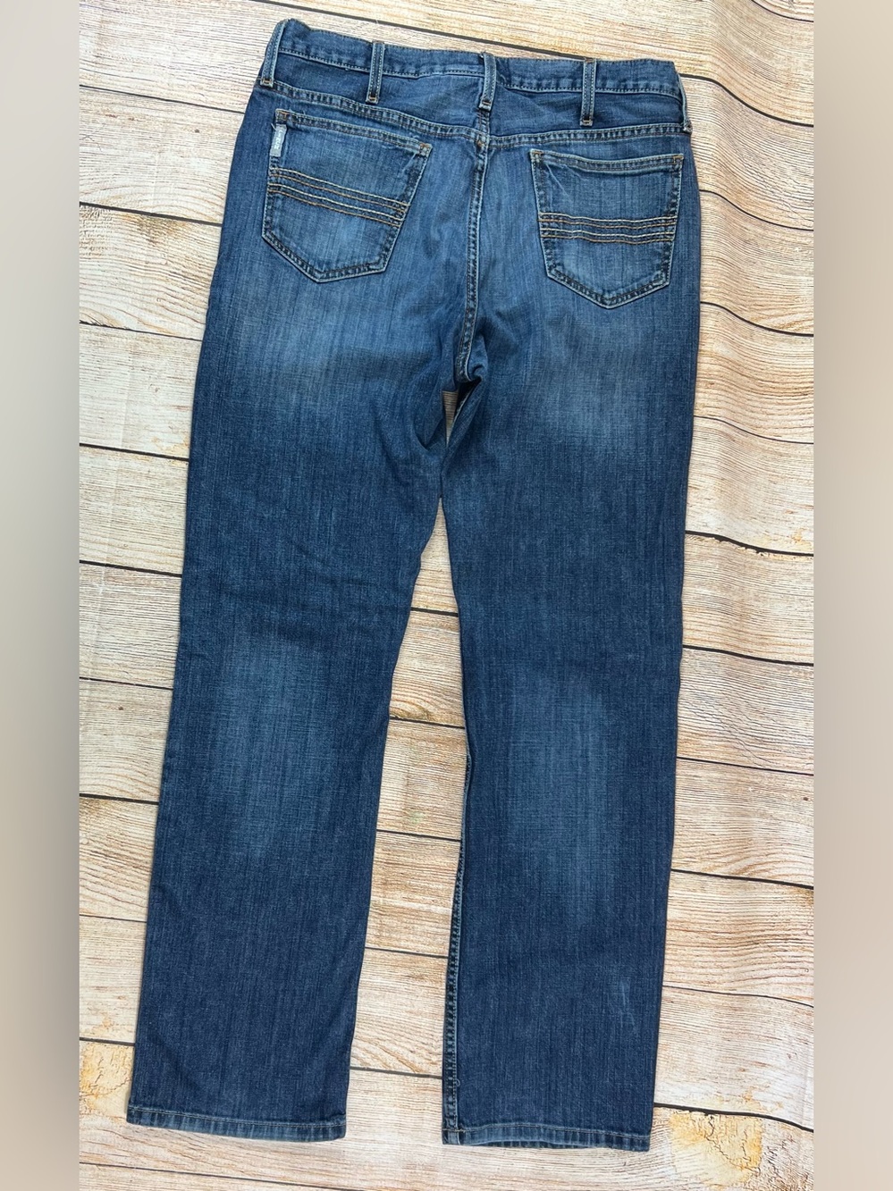 Mens Cinch Western Silver Label Dark Stone Denim Blue Jeans Slim Straight 33X32